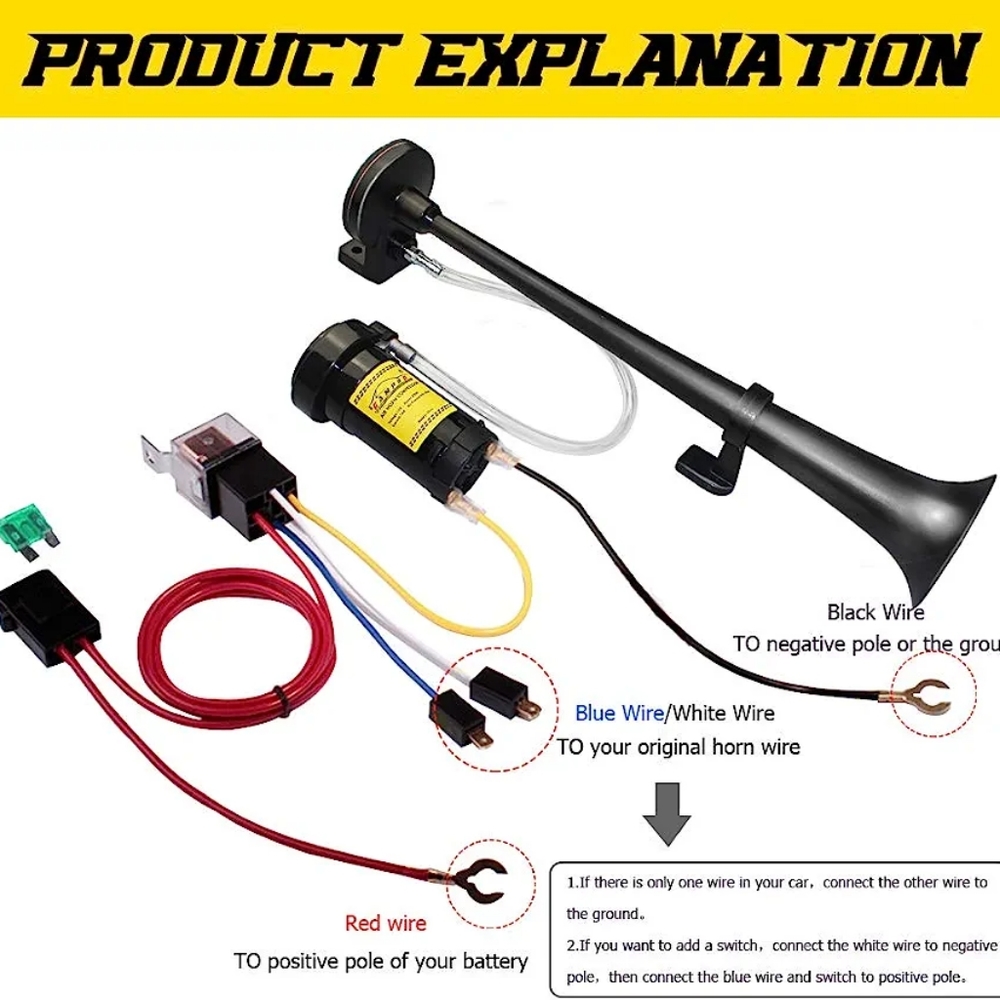 Gamepro Air Horn 12v Black